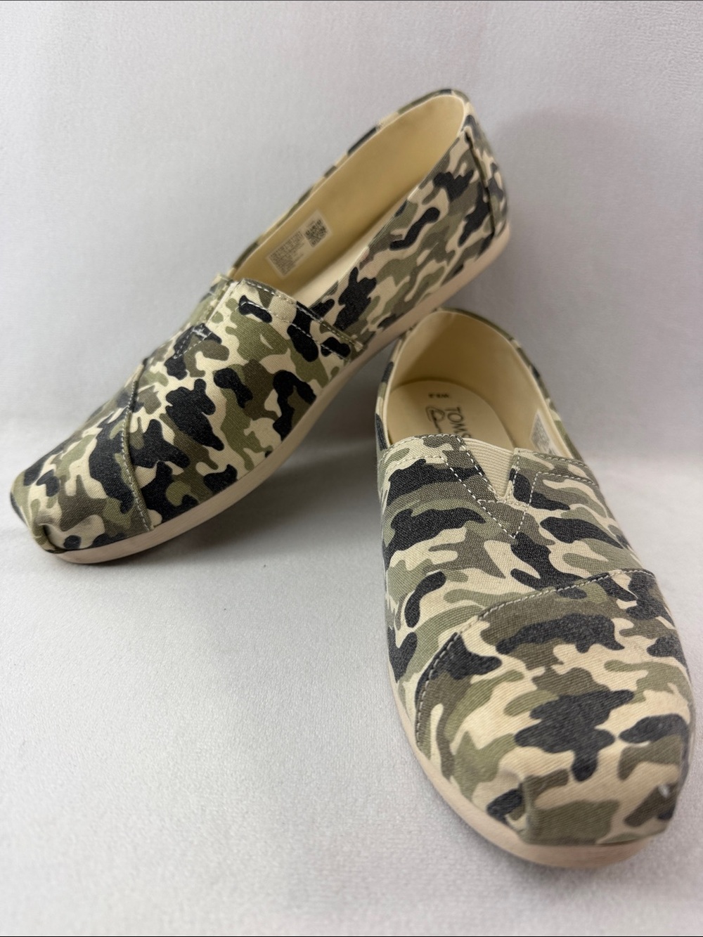 Toms Camo Print Slip On Canvas Shoes